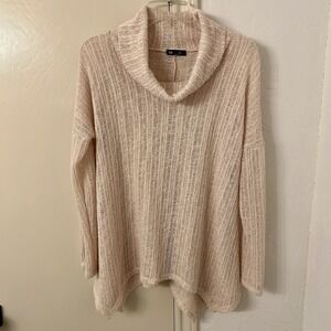 Women's Vision USA Cowl Neck Tunic Sweater Knit High Low Hem